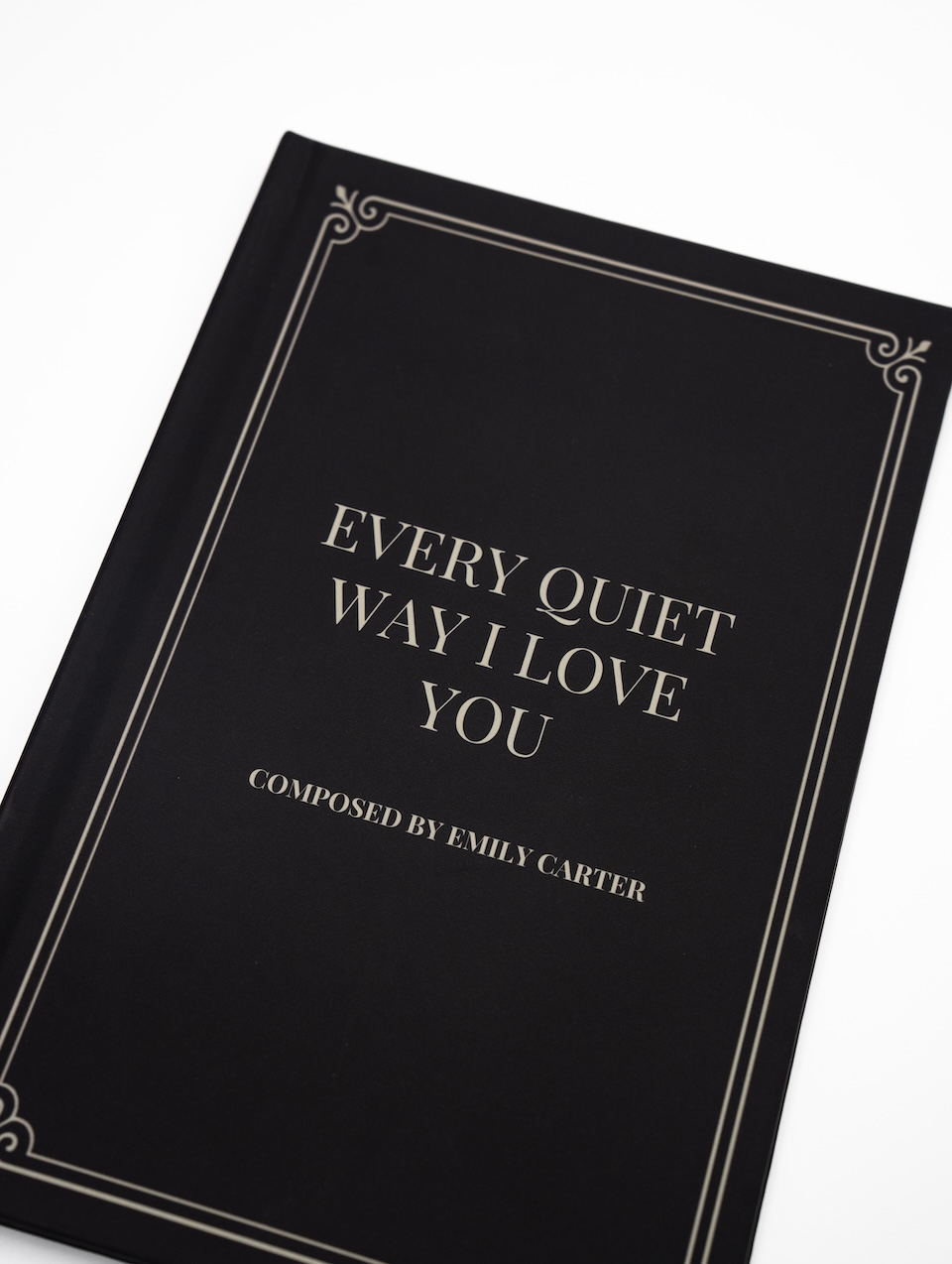 Professional close-up of an Apollo Poet hardcover book