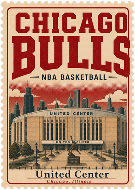 United Center NBA venue stamp