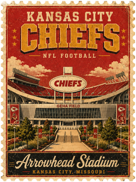 Arrowhead Stadium NFL venue stamp