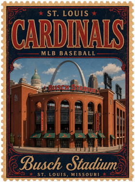 Busch Stadium MLB venue stamp